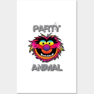 Party Animal Muppet - Grey Posters and Art